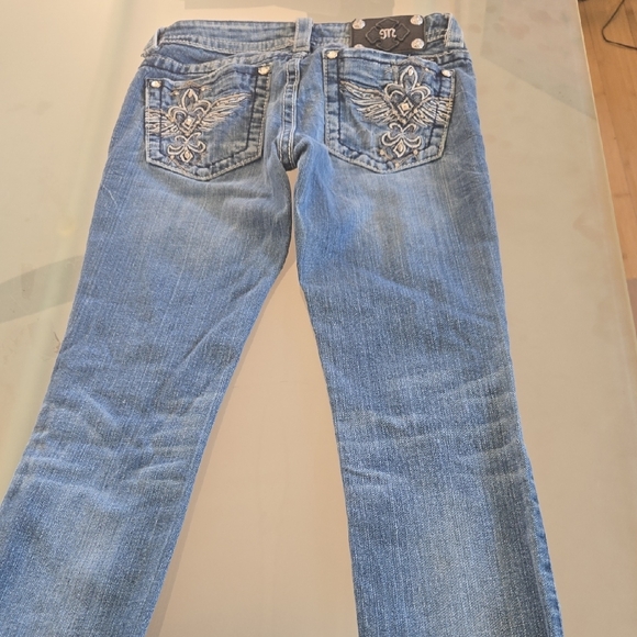 Miss Me Denim Jeans with Silver Embroidery - Picture 3 of 13